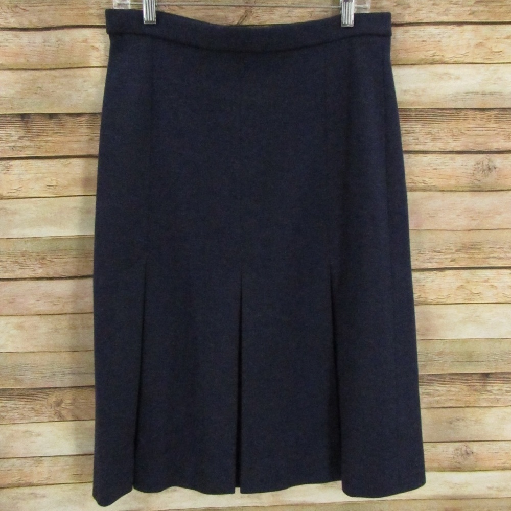 Virgin Wool Vintage Blue Midi Skirt 12